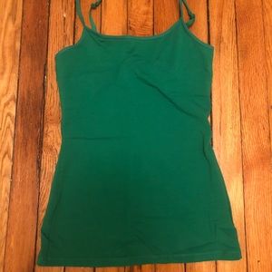 Green Express sexy stretch cami w/built-in bra